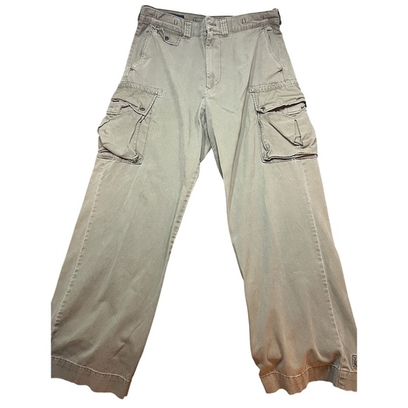 Polo Ralph Lauren Pants Mens 36x32 Paratrooper Military Polo 67 Cargo Baggy Wide - Picture 2 of 13